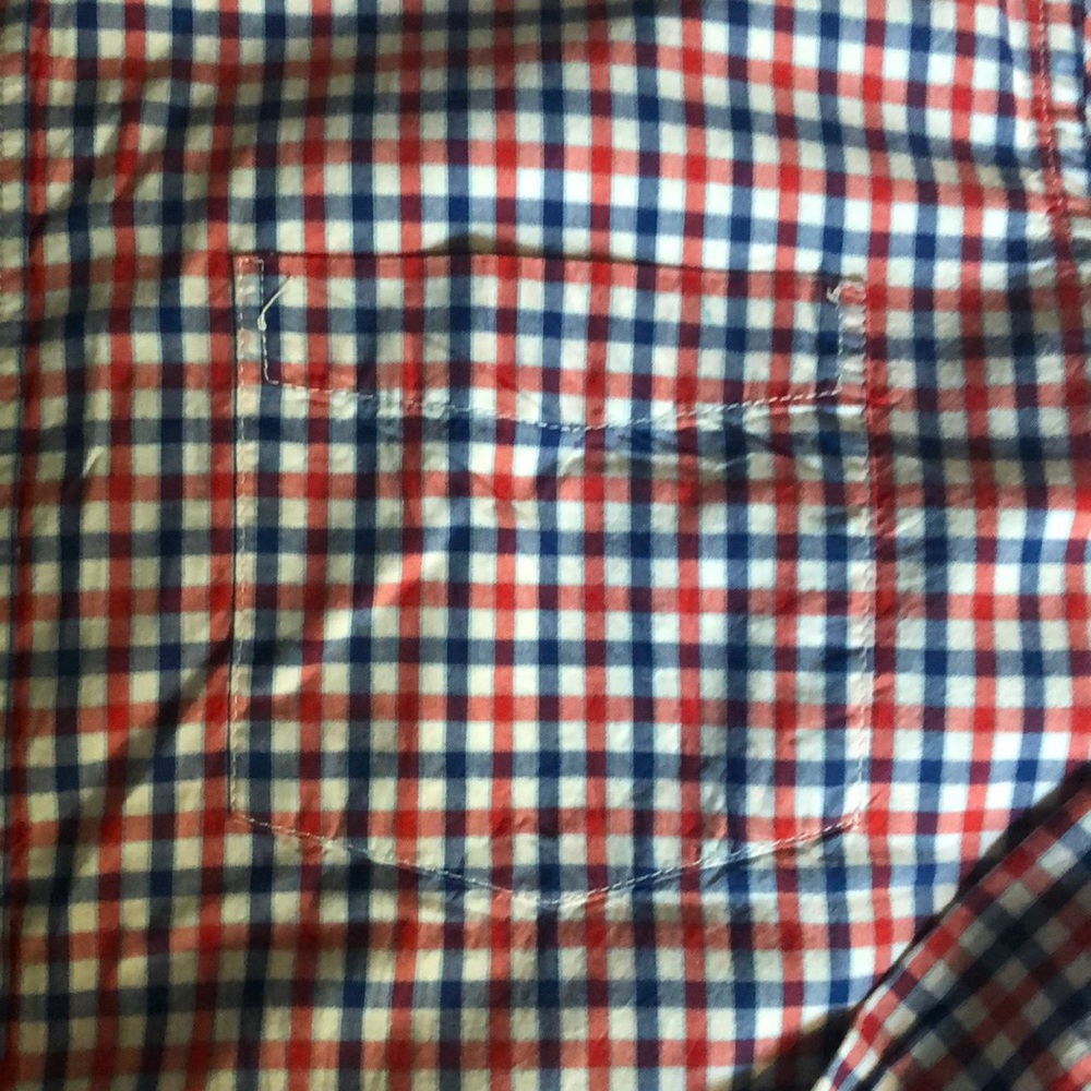Gap Red, White & Blue Checkered Button-up Shirt - Picture 3 of 3